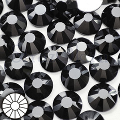 Стразы клеевые холодной фиксации стеклянные Black Hematite черный металлик на StrazOK.ru