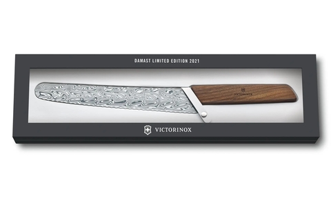 Нож кухонный Victorinox Swiss Modern Bread and Pastry Damast LE 2021, 22 sm, Brown  (6.9070.22WJ21)