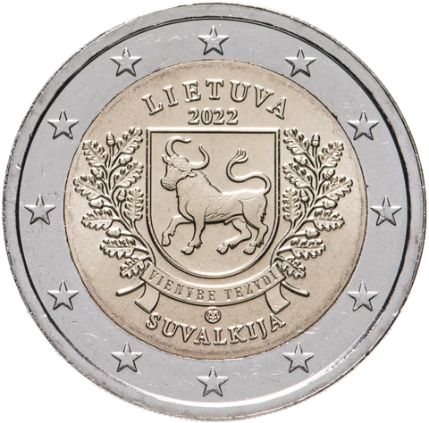 2 евро 2022 Литовские этнографические регионы - Сувалкия Литва