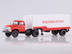 ZIL-130V1 with semitrailer ODAZ-794 Intercity transportation red-white 1:43 AutoHistory