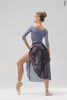 Wrap skirt with elastic waist | steel_spray