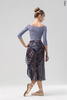 Wrap skirt with elastic waist | steel_spray