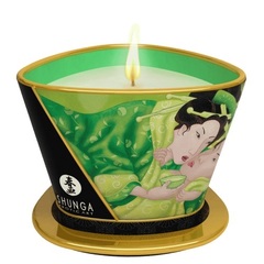 Массажная свеча Shunga Exotic Green Tea с ароматом зелёного чая - 170 мл.