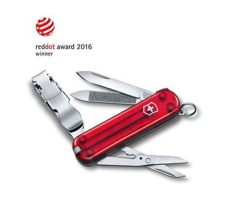 Нож-брелок Victorinox Nail Clip 580 Red Transparent (0.6463.T)