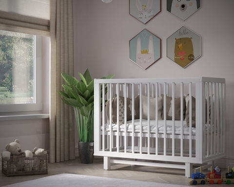 Кровать Incanto Papi продольный маятник цвет белый/белый