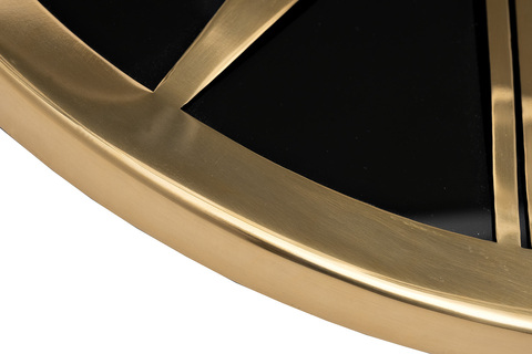 Часы настенные d53см Garda Décor черно-золотые с римскими цифрами