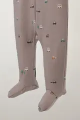 комбинезон для новорожденных  К 6192/коричневый,быстрые машинки