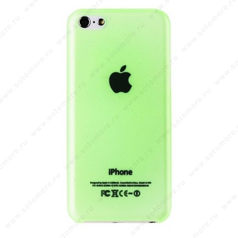 Накладка супертонкая 0.35mm для iPhone 5C салатовая