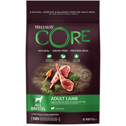 Welness Core корм из ягненка с яблоком для взрослых собак всех пород 10 кг