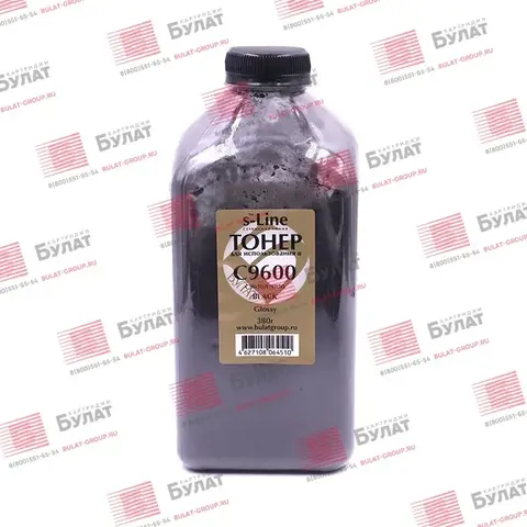 Тонер БУЛАТ s-Line 42918964 (Glossy) для Oki C9600, C9650, C9850 (Чёрный, банка 380 г)