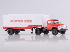 ZIL-130V1 with semitrailer ODAZ-794 Intercity transportation red-white 1:43 AutoHistory