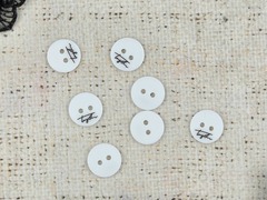Пуговицы, d 1,8 см, белый