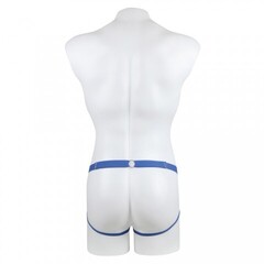 Мужские сексуальные трусики на ремешках синие (S)