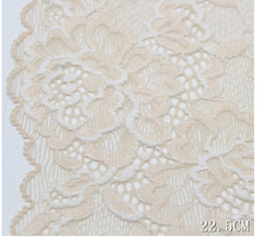 Кружево эластичное бежевое светлое 22 см