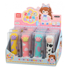 Ластик Qihao, фигурный, разборный, серия "Лапка-помада", в пластиковой упаковке, 9.2*2.3 см