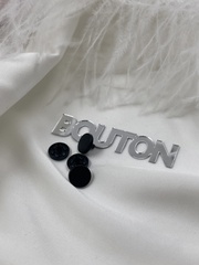 Шляпка под установочные кнопки черная матовая