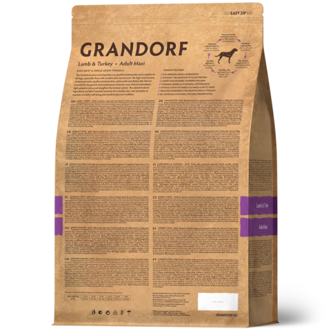 GRANDORF Ягнёнок с индейкой Для крупных пород