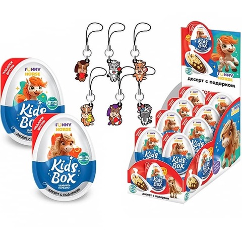 КОНФИТРЕЙД FUNNY HORSE KIDS BOX Десерт с подарком 1кор*6бл*16шт, 20гр