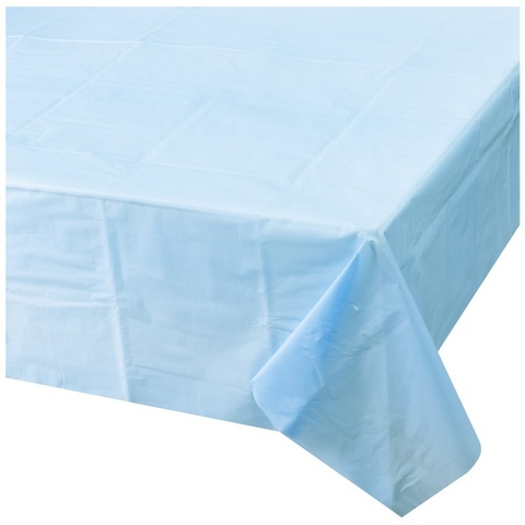 Скатерть п/э однотонная, Пастель, Голубой, 1,4*2,75 м