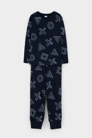 пижама  для мальчика  К 1561/индиго,объемные фигуры