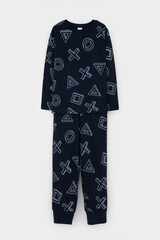 пижама  для мальчика  К 1561/индиго,объемные фигуры