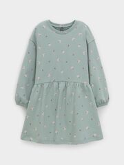 платье  для девочки  КР 5922/голубой прибой,мини розочки