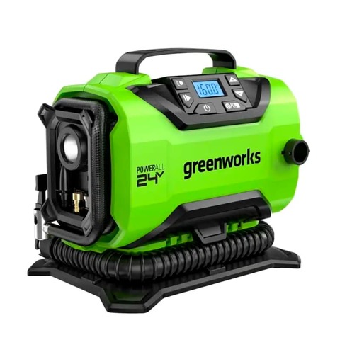 Компрессор автомобильный Greenworks ACG301 24V/12V аккумуляторный, без АКБ и ЗУ