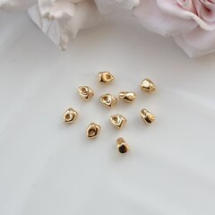 Бусина разделитель (спейсер) фриформ, 6*5 мм, позолота, 10 штук. Р075