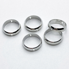 Коннектор-рамка, цвет родий, размер 9,5 мм, внутренний диаметр 8 мм, цена за 1 шт