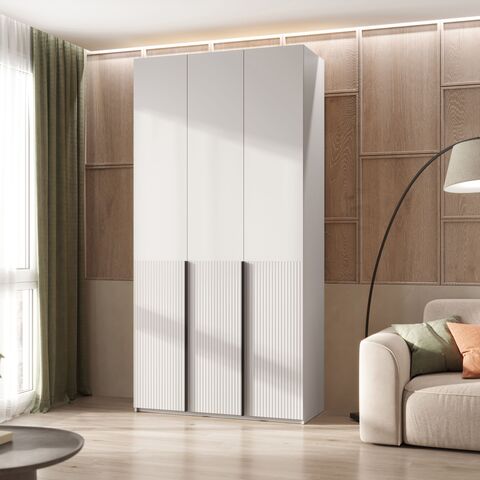 Шкаф Марвэл 3-х ств. (1200) (Браш Вайт, Белый)