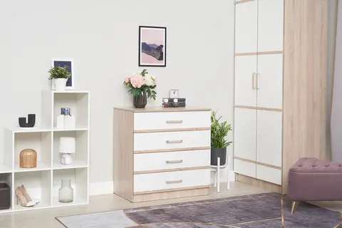 Комод Сакура дуб сонома / белый