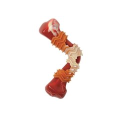 MPets игрушка для собак Карнивор кость бумеранг, вкус бекона, красная 17.8 x 9.3 x 4.1 см