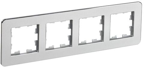 BRITE Рамка 4-мест. РУ-4-1-Бр металл алюм. RE IEK