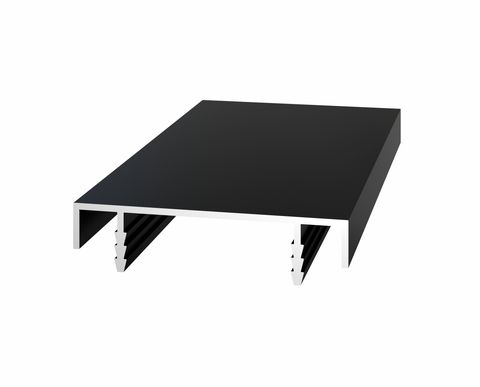 Профиль торцевой Петля L2000 10*40 чёрный