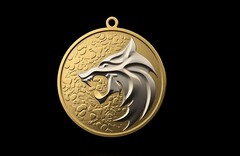 Силиконовый молд Медальон Ведьмак малый