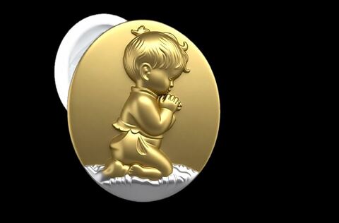 Силиконовый молд Камея Малыш № 3