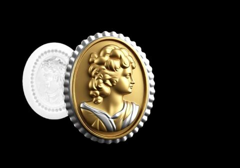 Силиконовый молд Камея № 43