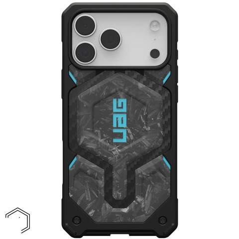 Чехол Uag Monarch Pro Case для iPhone 17 Pro Max, Синий | Forged Carbon Fiber/Blue