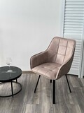 фото 3 Стул MAVERICK 360 град. поворот. HK007-04 Латте, искусственная замша / черный каркас, М-City на profcook.ru
