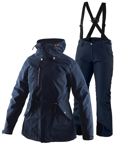 Тёплый горнолыжный костюм Beata Zip-In Jacket Cleary navy женский