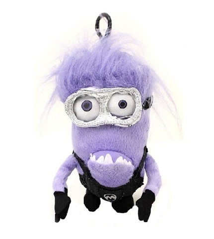 Despicable Me 2 Plush Bag Clip Purple Minion 2-Eye