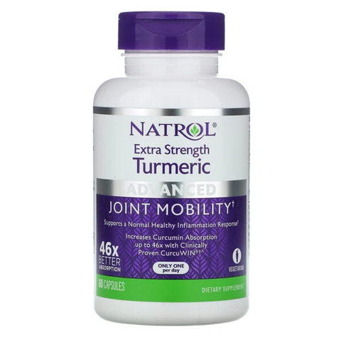Natrol, Куркума повышенной силы, улучшенная, 60 капсул