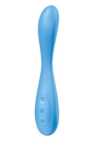 Голубой гибкий вибромассажер Satisfyer G-Spot Flex 4+ - 19 см. - Satisfyer 4038698