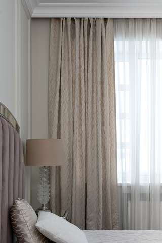 Портьера 275х260 Garda Decor Mesh бежевая