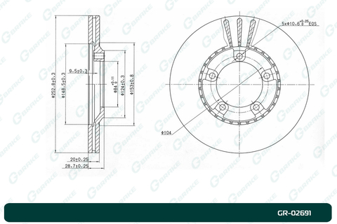Диск тормозной G-brake  GR-02691