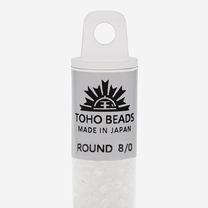 Японский бисер TOHO Round 8/0 (№981), окрашенный изнутри прозрачный