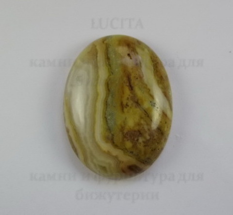 Кабошон овальный Агат "Крейзи"  40х30х8 мм №12