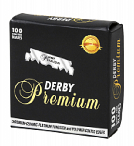 Derby Premium односторонние лезвия для шаветки, 100 штук