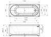 Акриловая ванна Radomir Виктория 170х70 с каркасом