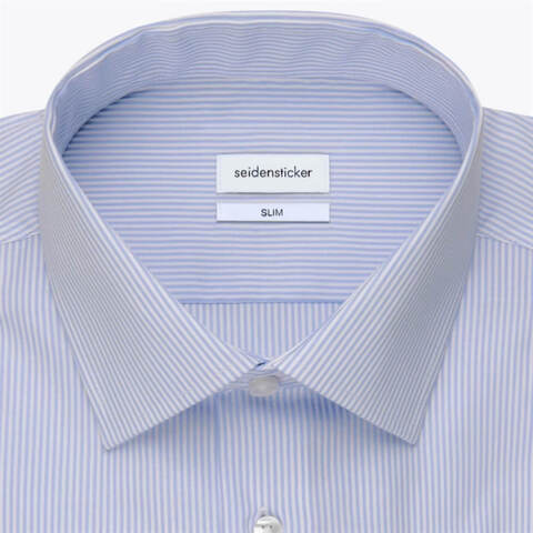 Сорочка Seidensticker Slim Fit 01.693640-11 в полоску голубая